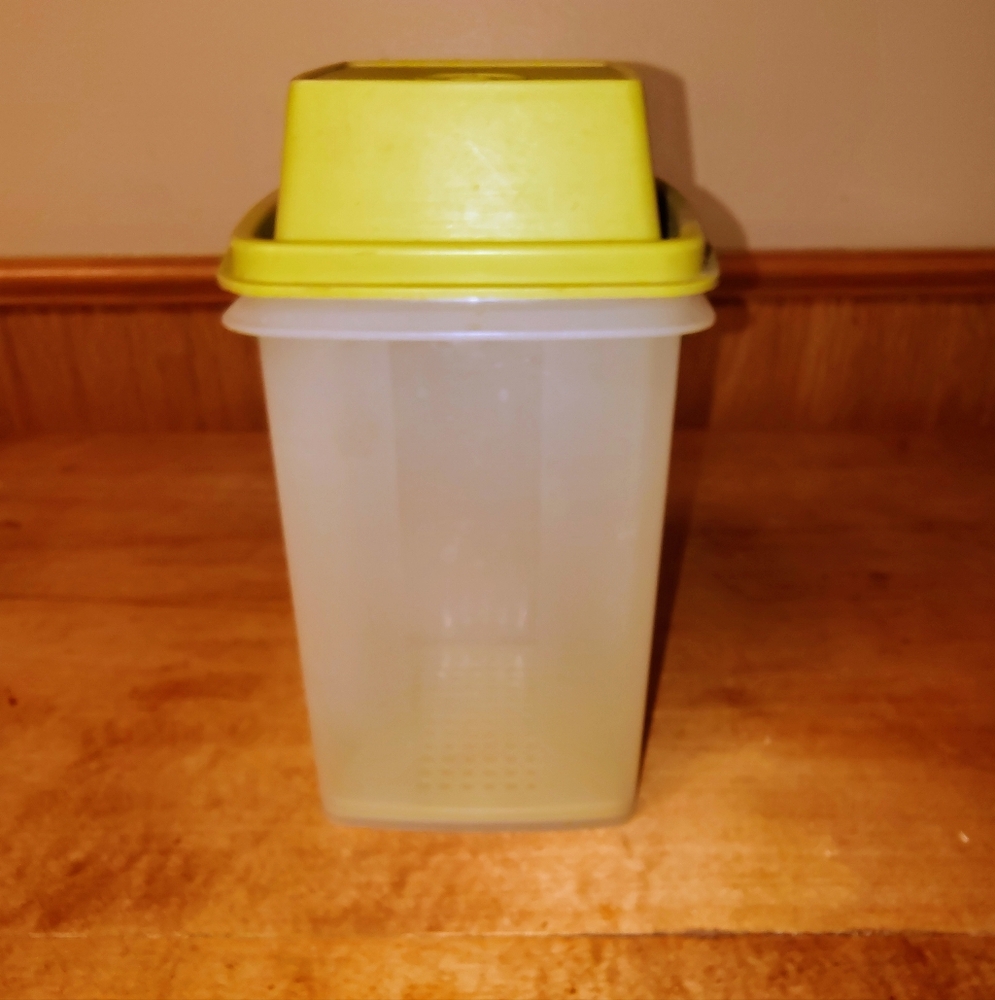 Vintage, Tupperware,Avocado Green and Clear Kitchen Storage Container